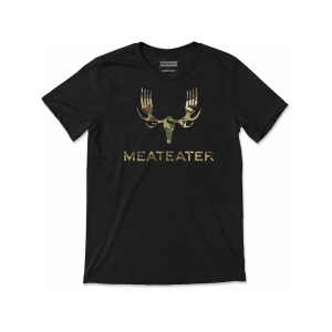 MeatEater Men's Camo Forks Short Sleeve Crew Neck T Shirt Black Large