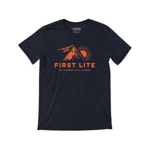 First Lite Men's At First Lite 2.0 Short Sleeve Crew Neck T Shirt Navy XL