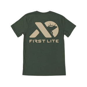 First Lite Men's Elk Logo 2.0 Short Sleeve Crew Neck T Shirt Military Heather 2XL