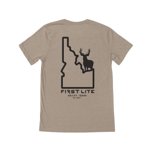 First Lite Men's Idaho Muley Short Sleeve Crew Neck T Shirt Tan XL