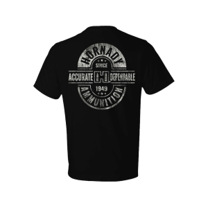 Hornady Men's Double Rocker Short Sleeve Crew Neck T Shirt Black Medium
