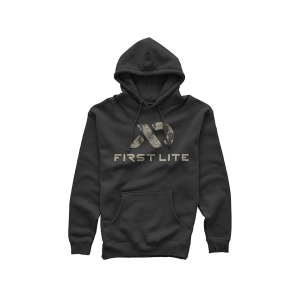 First Lite Men's Cerca Logo Hoodie Asphalt 2XL
