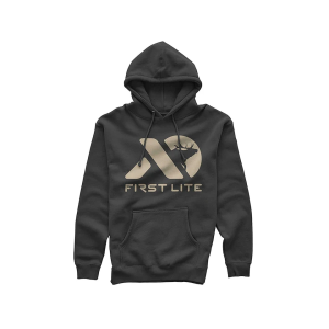First Lite Men's Elk Logo 2.0 Hoodie Asphalt Large
