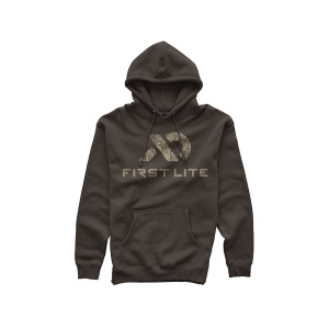 First Lite Men's Darkwater Logo Hoodie Root Beer Large