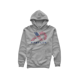 First Lite Men's Flag Fill Hoodie Gray Heather 2XL