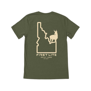 First Lite Men's Idaho Pronghorn Short Sleeve Crew Neck T Shirt Olive Large