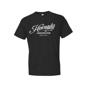 Hornady Men's Vintage Script Short Sleeve Crew Neck T Shirt Lead Heather XL