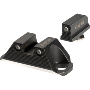 Night Fision Optics Ready Night Sight Set for Glock 19, 45, 47, 48 Black Front Ring