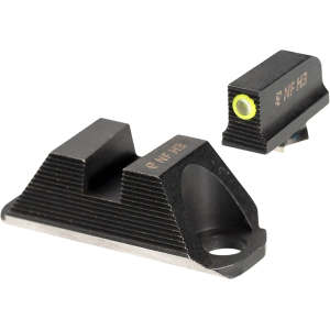 Night Fision Optics Ready Night Sight Set for Glock 19, 45, 47, 48 Yellow Front Blank Rear