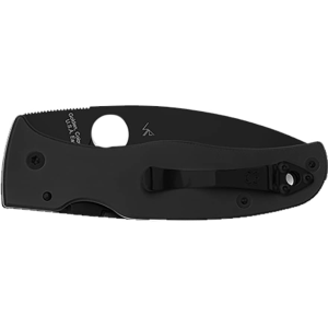 Spyderco Bodacious Pocket Knife 3.66" Fully Serrated Drop Point CPM S30V Black Blade G-10 Handle Black - Spyderco
