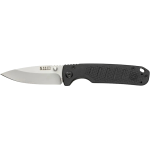 5.11 Icarus Mini Pocket Knife 2.8" Drop Point 8Cr13MoV Satin Blade Fiberglass Reinforced Nylon (FRN) Handle Black