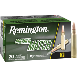 Remington Premier Match 223 Remington Ammo 52 Grain Jacketed Hollow Point Box of 20