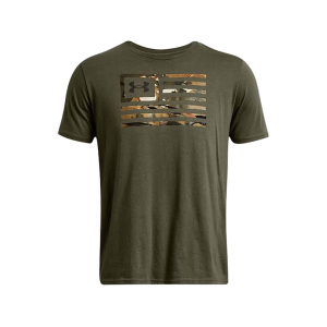 Under Armour Men's Freedom Flag Printed Short Sleeve T Shirt Marine OD Green/Black Medium