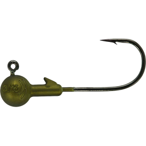 Northland Tungsten Round Ball 3/8oz Jighead 3/0 Matte Green Pumpkin