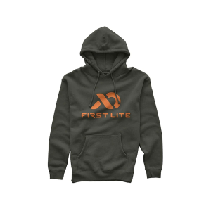 First Lite Men's Stacked Logo Hoodie Army Green XL