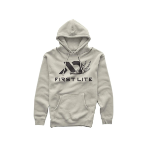 First Lite Men's Whitetail Shed Logo 2.0 Hoodie Tan 2XL