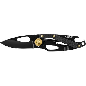 Coast FX200 Pocket Knife 2" Drop Point 3Cr13Mov Black Blade Nylon Handle Black