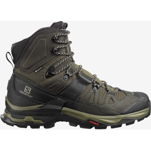 Salomon Men's Quest 4 GTX Waterproof Hiking Boots Leather/Synthetic Olive Night/Peat/Safari 10.5 D