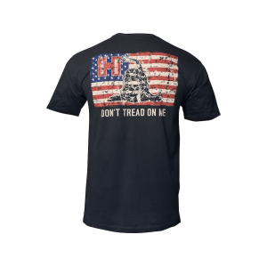 Hornady Men's Gadsden Flag Short Sleeve Crew Neck T Shirt Black XL