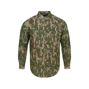 MidwayUSA Men's All Purpose Long Sleeve Field Shirt Mossy Oak Greenleaf 2XL