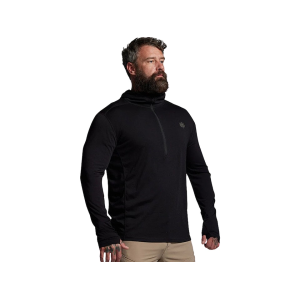 Born Primitive Men's Ridgeline 165 Quarter Zip Hoodie Black Large