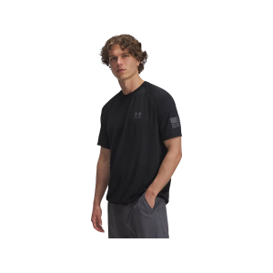 Under Armour Men's Freedom Tech Short Sleeve T Shirt Black/Castlerock XL