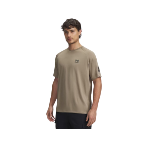 Under Armour Men's Freedom Tech Short Sleeve T Shirt Federal Tan/Black XL