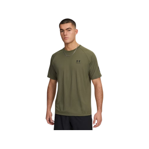 Under Armour Men's Freedom Tech Short Sleeve T Shirt Marine OD Green/Black Large