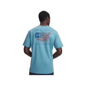 Under Armour Men's Freedom Flag USA Short Sleeve T Shirt Boundless Blue/Wham Blue Medium