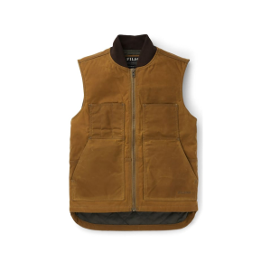 Filson Men's Tin Cloth Work Insulated Vest Dark Tan XL - Filson