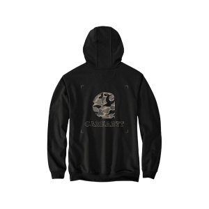 Carhartt Men's Loose Fit Midweight Camo Graphic Hoodie Black XL