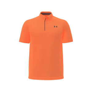 Under Armour Men's Tech Short Sleeve Polo Orange Bloc/Pitch Gray XL