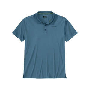 Carhartt Men's Force Sun Defender Lightweight Polo Storm Blue Heather 2XL