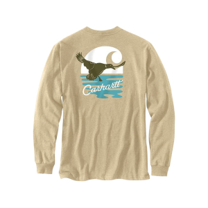 Carhartt Men's Loose Fit Heavyweight Long Sleeve Duck T Shirt Beach Heather 3XL