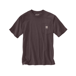 Carhartt Men's K87 Loose Fit Heavyweight Short Sleeve T Shirt Dark Sepia Heather 4XL