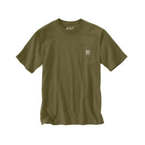Carhartt Men's K87 Loose Fit Heavyweight Short Sleeve T Shirt Dark Bronzed Green Heather XL Tall