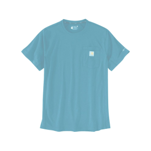 Carhartt Men's Force Relaxed Fit Pocket Short Sleeve T Shirt Dusted Aqua 2XL