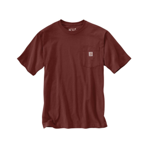 Carhartt Men's K87 Loose Fit Heavyweight Short Sleeve T Shirt Dark Spice Red Heather XL Tall