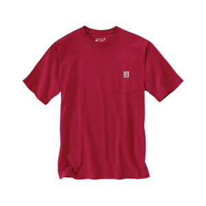 Carhartt Men's K87 Loose Fit Heavyweight Short Sleeve T Shirt Industry Red 2XL