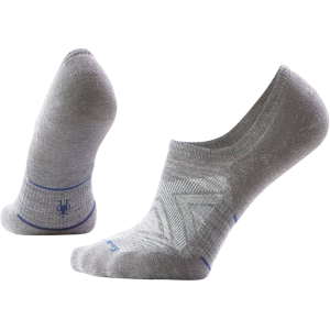 Smartwool Men's Run Zero Cushion No Show Socks Light Gray Medium