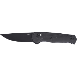 CRKT Sero Pocket Knife 3.02" Drop Point CPM S35VN Black Titanium Nitride Blade Glass Reinforced Nylon (GRN) Handle Black