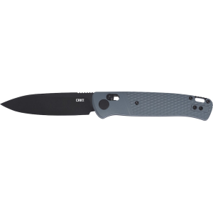 CRKT Counterpart Pocket Knife 3.38" Drop Point Sandvik 12C27 Black Oxide Blade Glass Reinforced Nylon (GRN) Handle Gray