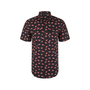Drake Men's Life Short Sleeve Shirt Caviar Black Large
