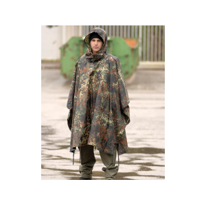 Mil-Tec Men's Wet Weather Poncho Flecktarn Camo One Size Fits Most