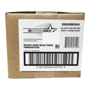 Independence 45 ACP Ammo 230 Grain Full Metal Jacket Box of 500 (Bulk)