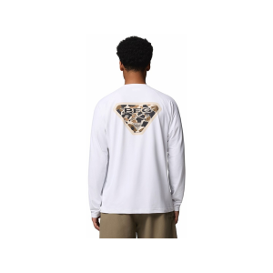 Columbia Men's PFG Solar Stream II Graphic Long Sleeve Crew Neck Shirt White 2XL