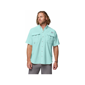 Columbia Men's Bahama II Short Sleeve Shirt Gulf Stream Large