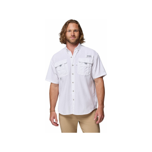 Columbia Men's Bahama II Short Sleeve Shirt White Large