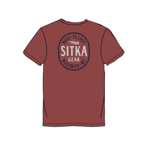Sitka Gear Men's Built To Last Short Sleeve Crew Neck T Shirt Redwood 2XL