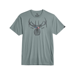 Sitka Gear Men's American Elk Short Sleeve Crew Neck T Shirt Surf Blue Medium